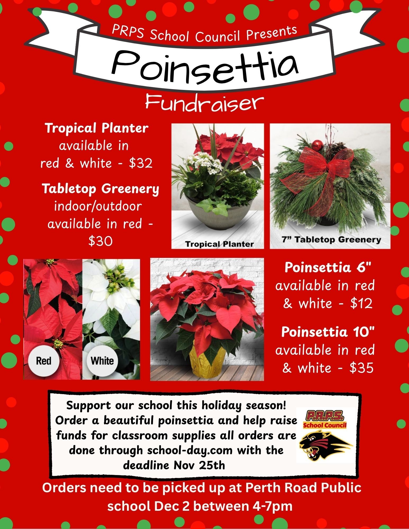 Poinsettia Fundraiser Nov 25 2025