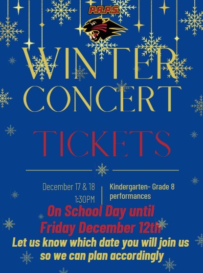 Winter Concert ticket reminder